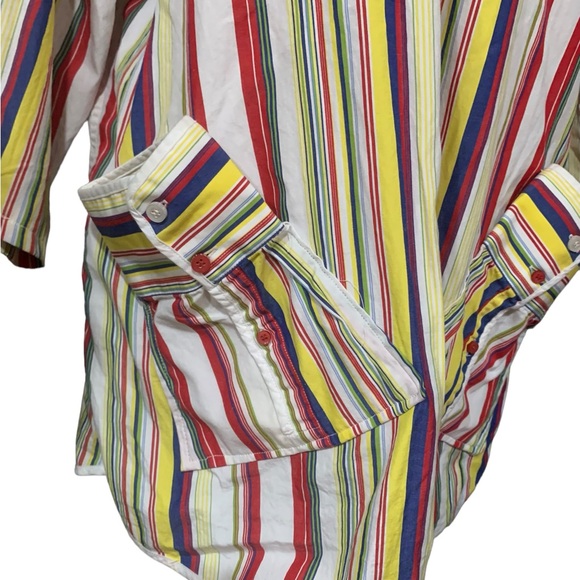 Vintage Pepe Jeans London custom button down striped shirt size XL - Picture 2 of 5